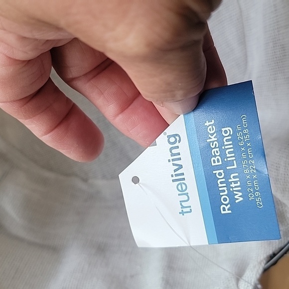 Trueliving Round Basket with Lining - Picture 4 of 5